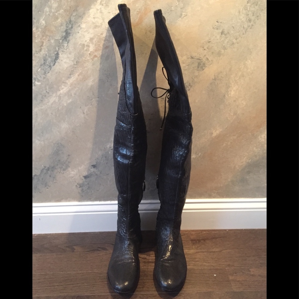 CAMILLA SKOVGAARD BLACK LEATHER BOOTS EU 38.5